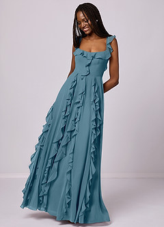 Barbie ♥ Azazie Bridesmaid Dresses Bermuda A-Line with Pockets Chiffon Dress image5