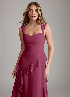 Azazie Sloane Bridesmaid Dresses Mulberry A-Line Sweetheart Neckline Chiffon Dress image6