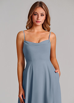 Azazie Elle Bridesmaid Dresses Twilight A-Line Pleated Chiffon Dress image6