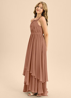 Azazie Elliora Junior Bronzer A-Line Pleated Chiffon Dress image6