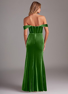 Azazie Jas Bridesmaid Dresses Ivy Sheath Off-The-Shoulder Corset Velvet Convertible Dress image2
