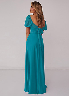 Barbie ♥ Azazie Bridesmaid Dresses Jade A-Line Pleated Chiffon Dress image3