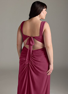 Azazie Jesaphine Robes de demoiselle d'honneur Robe Fourreau en Mousseline de soie Arc Mûre image14