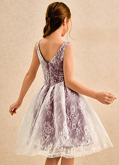 Azazie Cubbie Girls Formal Blumenmädchenkleider A-Linie Spitze Kleid Cabernetrot image2