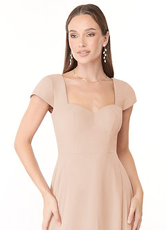 Azazie Hainsly Bridesmaid Dresses English Rose A-Line Sweetheart Neckline Chiffon Dress image9