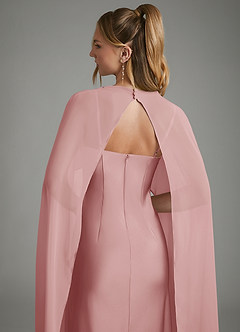 Azazie Nova Bridesmaid Dresses Dusty Rose Sheath Strapless Stretch Satin Convertible Dress image7