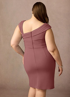 Azazie Cecily Mother of the Bride Dresses Desert Rose Sheath Stretch Crepe Dress image12