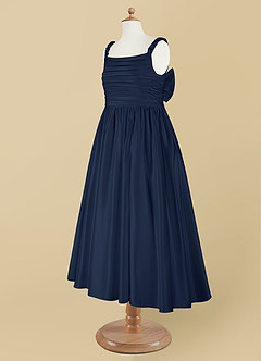 Azazie Cutie Pie Flower Girl Dresses A-Line Pleated Matte Satin Dress image9