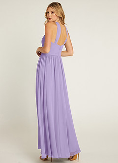 Azazie Jacey Final Sale Lilac A-Line Pleated Chiffon Dress image7