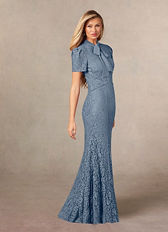 Azazie Carleannia Mother of the Bride Dresses Twilight Mermaid Lace Chiffon Dress image3
