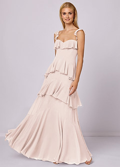 Barbie ♥ Azazie Bridesmaid Dresses Rose Petal A-Line Sweetheart Neckline Chiffon Dress image1