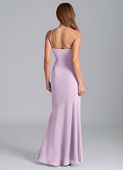 Azazie Tilla Jurken voor bruidsmeisjes Jurk van Chiffon met Zeemeermin One-Shoulder Frosted Lila image2