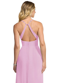 Azazie Davis Abiti da Damigella Abito A-Line in Chiffon con Scollo a V Rosa Confetto image6