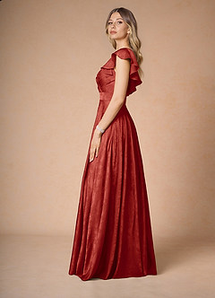 Aaliyah Orange Red Maxi Dress image6