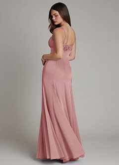 Azazie Avira Suknie dla druhen Syrena Satyna elastyczna Do ziemi Sukienka image2