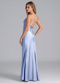 Azazie Seema Bridesmaid Dresses Ice Mermaid Corset Stretch Satin Dress image6