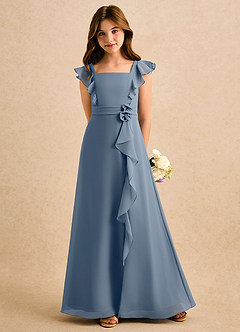 Azazie Soso Girls Formal Flower Girl Klänningar Klänning A-Line i Chiffong Plisserad image5