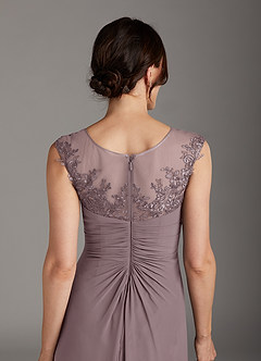 Azazie Endora Mother of the Bride Dresses Dusk A-Line Scoop Lace Chiffon Dress image5