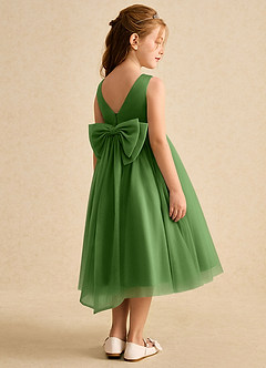 Azazie Winnie Robe Demoiselle D'honneur Fillette Robe Princesse en Tulle Arc Basilic image3