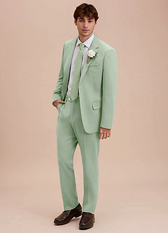 front Ethan Dusty Sage Refined Weave Suit