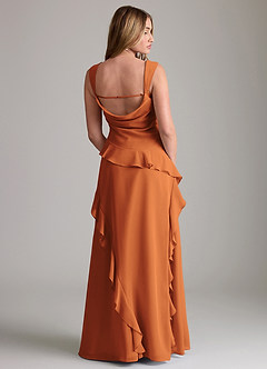 Azazie Sloane Bridesmaid Dresses Cinnamon A-Line Sweetheart Neckline Chiffon Dress image2