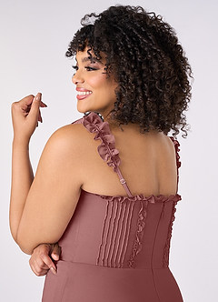 Barbie ♥ Azazie Final Sale Desert Rose A-Line Sweetheart Neckline Chiffon Dress image10