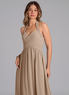 Azazie Darlyn Brudtärnklänningar Klänning av A-Linje i Chiffong Sweetheart halsringning Taupe image7