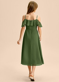 Azazie Kamilla Junior Klä av A-Line i Chiffong Av axeln image2