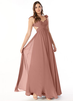Azazie Kasia Final Sale Dusk A-Line Ruched Chiffon Dress image1
