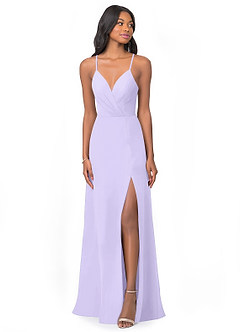 Azazie Everleigh Bridesmaid Dresses Lilac A-Line Sweetheart Pleated Chiffon Dress image1