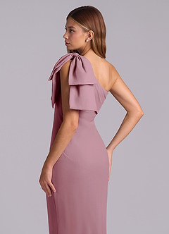 Azazie Yuanna Bridesmaid Dresses Vintage Mauve Mermaid One Shoulder Chiffon Dress image8