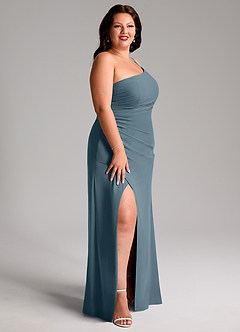 Azazie Eren Bridesmaid Dresses Twilight Sheath One Shoulder Chiffon Dress image8