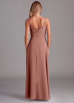 Azazie Daenerys Bridesmaid Dresses Cedar Rose A-Line Cowl Chiffon Dress image2