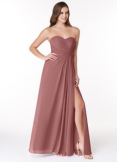 Azazie Arabella Allure Bridesmaid Dresses Desert Rose A-Line Sweetheart Neckline Chiffon Convertible Dress image5