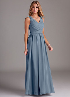 Azazie Kingsley Bridesmaid Dresses Twilight A-Line Lace Chiffon Dress image5