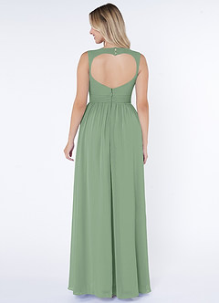 Azazie Raine Bridesmaid Dresses Matcha A-Line Sweetheart Ruched Chiffon Dress image2