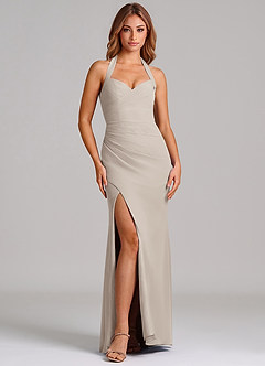 Azazie Emeria Suknie dla druhen Syrena Dekolt w kształcie serca Szyfon Do ziemi Sukienka image3