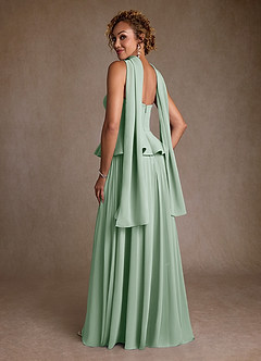 Azazie Josabeth Mère de la mariée Robes Robe Trapèze en Mousseline de soie Plissée Agave image6