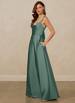 Christian Siriano Bridal for Azazie 1001 Bridesmaid Dresses Eucalyptus A-Line Sweetheart Neckline Stretch Satin Dress image4