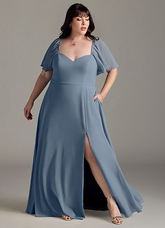 Azazie Chloe Bridesmaid Dresses Twilight A-Line Sweetheart Neckline Chiffon Dress image9
