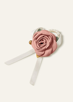 front Matching Color Matte Satin Wrist Corsage