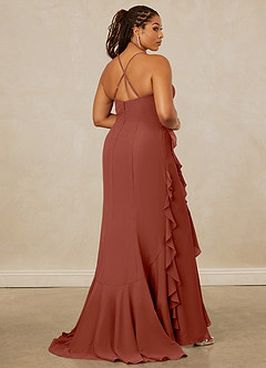 Christian Siriano Bridal for Azazie 1006 Bridesmaid Dresses Auburn Mermaid Ruched Chiffon Dress image15