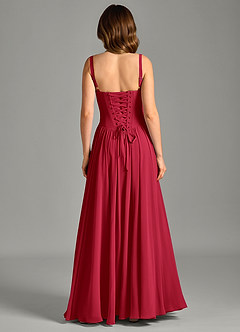 Azazie Evadina Suknie dla druhen Linia A Gorset Szyfon Do ziemi Sukienka image2