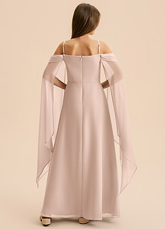 Azazie Moana Junior English Rose A-Line Pleated Chiffon Dress image5