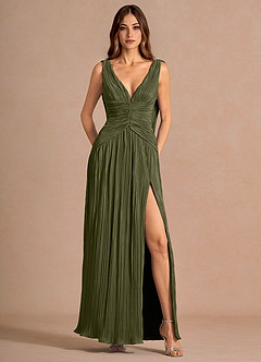 Quellia Moss Green Maxi Dress image3