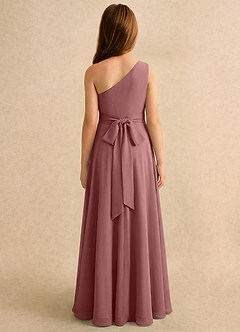 Azazie Puddles Girls Formal Flower Girl Klänningar Klä A-Line i Chiffong Ena axeln image2