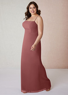 Azazie Tayla Bridesmaid Dresses Amethyst Sheath Square Neckline Chiffon Dress image8