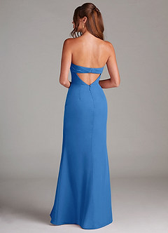 Azazie Leonis Bridesmaid Dresses Blue Jay Sheath Strapless Chiffon Convertible Dress image5