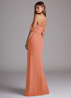 Azazie Saige Bridesmaid Dresses Sunset A-Line Off the Shoulder Chiffon Convertible Dress image7