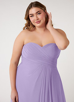 Azazie Arabella Allure Bridesmaid Dresses Lilac A-Line Sweetheart Neckline Chiffon Convertible Dress image17